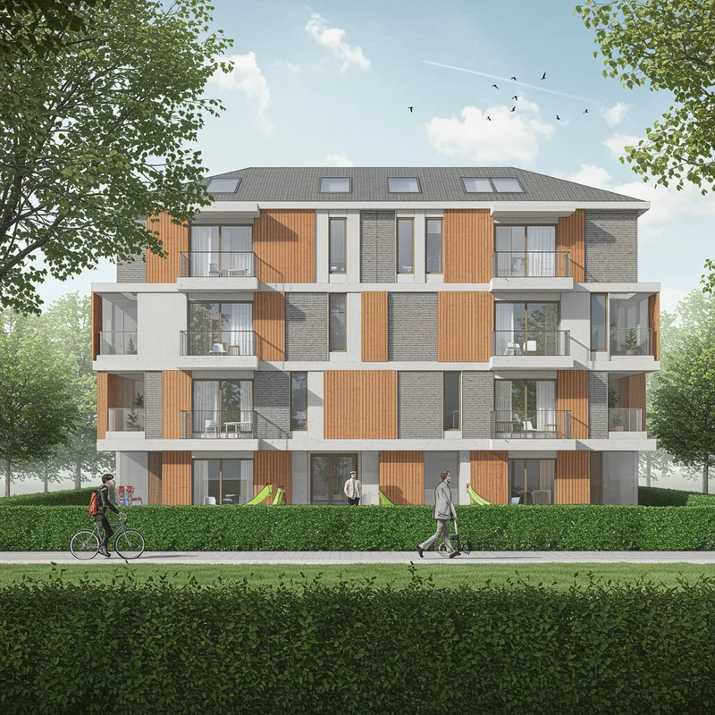 Transparent Facade Design with White Background