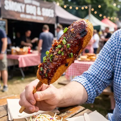 Delicious Barbecue Corn Dogs | Tasty Street Food