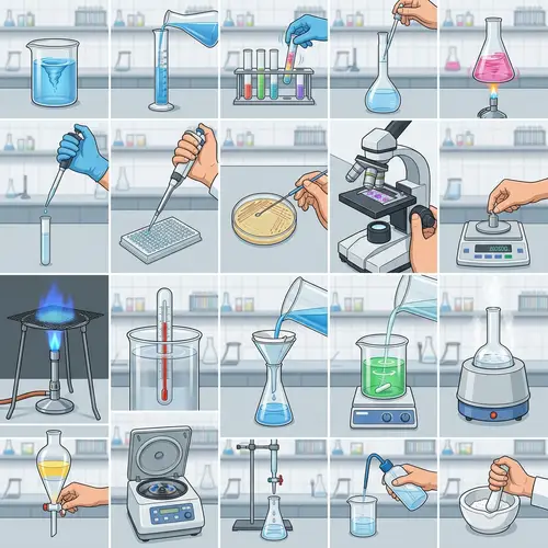 Animated Chemical Lab Utensils: Engaging Laboratory Images