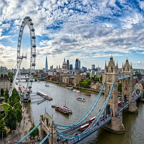 London Eye and Tower Bridge | Iconic Cityscape View