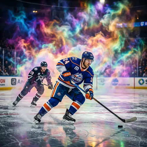 Stunning Smoky Iridescent Hockey Image