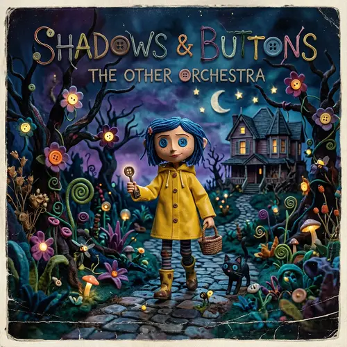 Gritty Stop-Motion Album Cover Inspired by Coraline