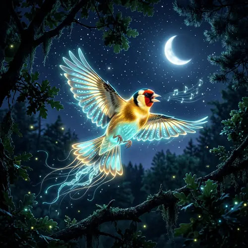 Glowfinch: Enigmatic Fusion of Goldfinch and Jellyfish