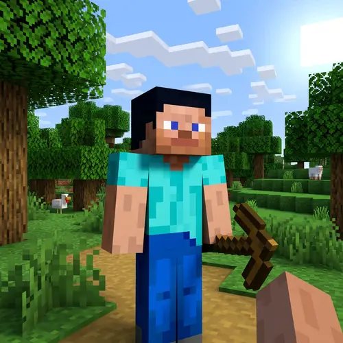 Minecraft Human Figure with Visible Chest Area