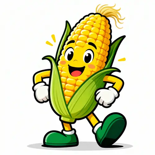 Versatile Cartoon Corn Mascot for Brands