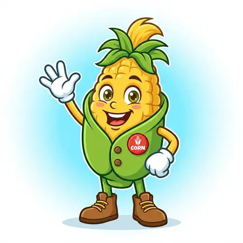 Versatile Cartoon Corn Mascot for Brands