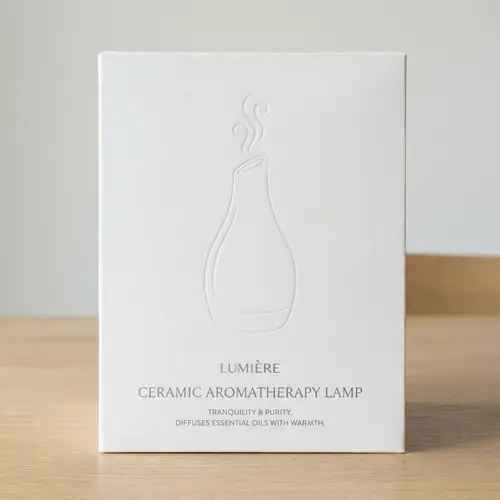 Minimalist Aromatherapy Lamp Packaging Design