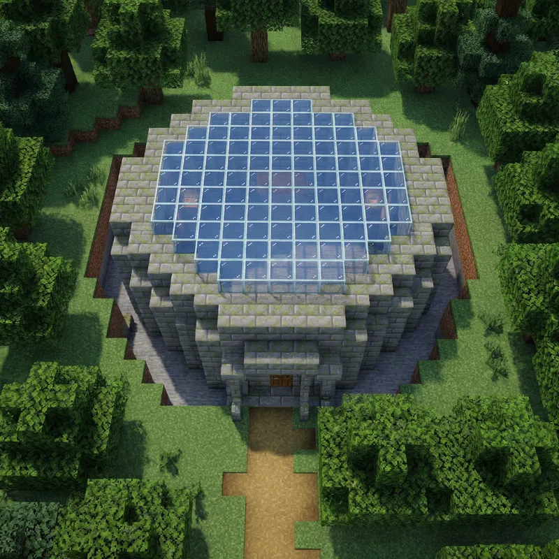 Circular Underground House in Minecraft