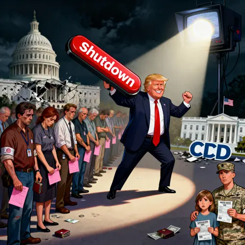 U.S. Government Shutdown 2025: Satirical Art