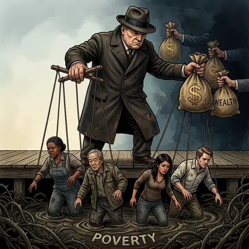 Government Official as Puppeteer: Wealth Imbalance Depicted