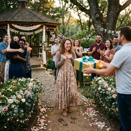 Joyous Celebration: Radiant Gift Box & Loving Atmosphere