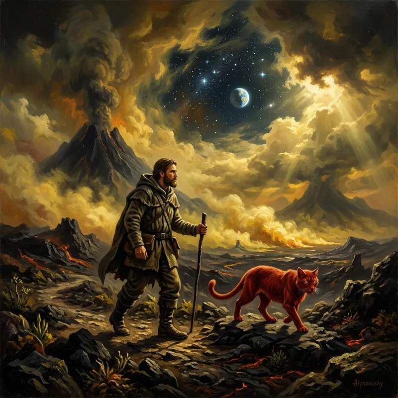 Exploring Venus with Andrejs Kalnins and a Red Cat - Aivazovsky Style Exploring Venus with Andrejs Kalnins and a Red Cat - Aivazovsky Style