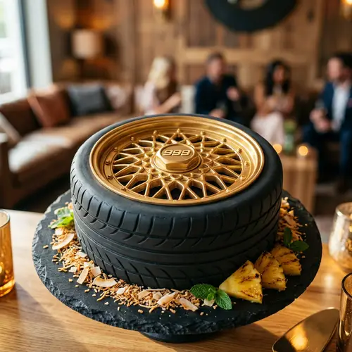 Luxury Automotive-Themed Celebration Cake for 20