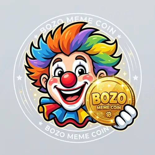 Funny Cartoon Clown Face Logo Design - BOZO Coin