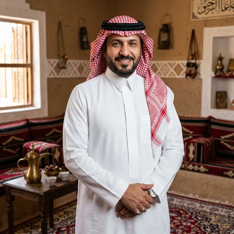 Traditional Saudi Thobe and Shomag - Cultural Fashion