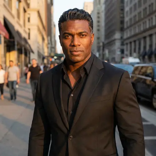 Intimidating African Man with Handsome Face and Perfect Physique