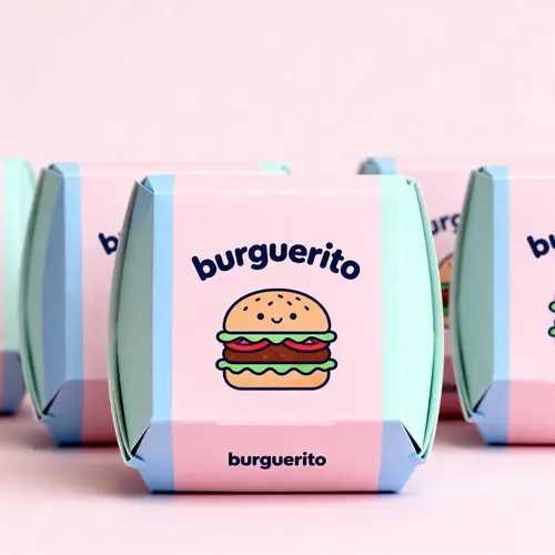 Colorful Hamburger Packaging Design | Burguerito