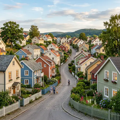 Charming Town with Easy Construction Houses
