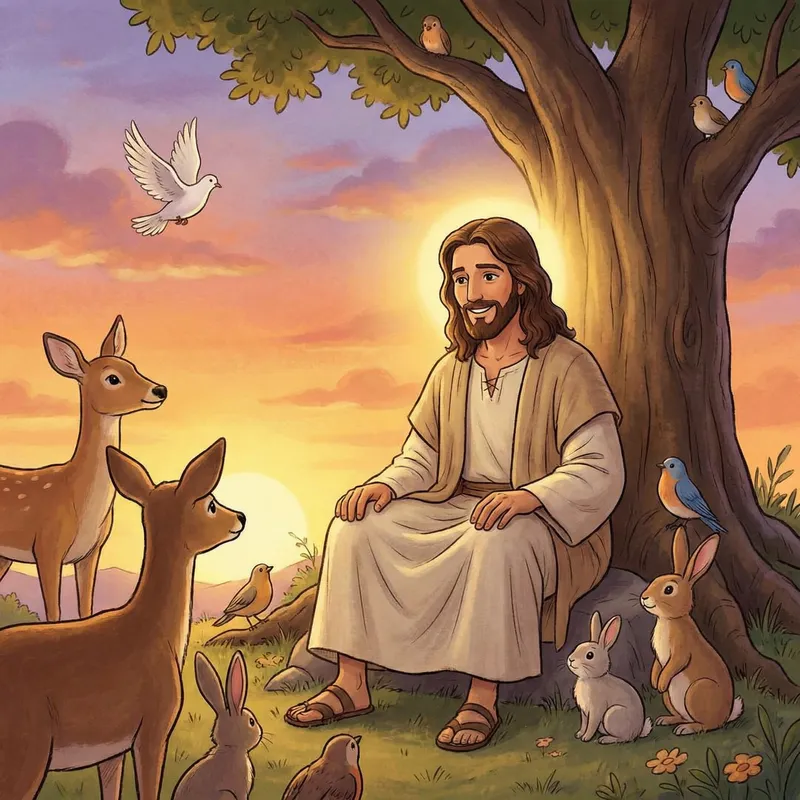 Disney-style Image of Jesus of Nazareth | Serene & Iconic