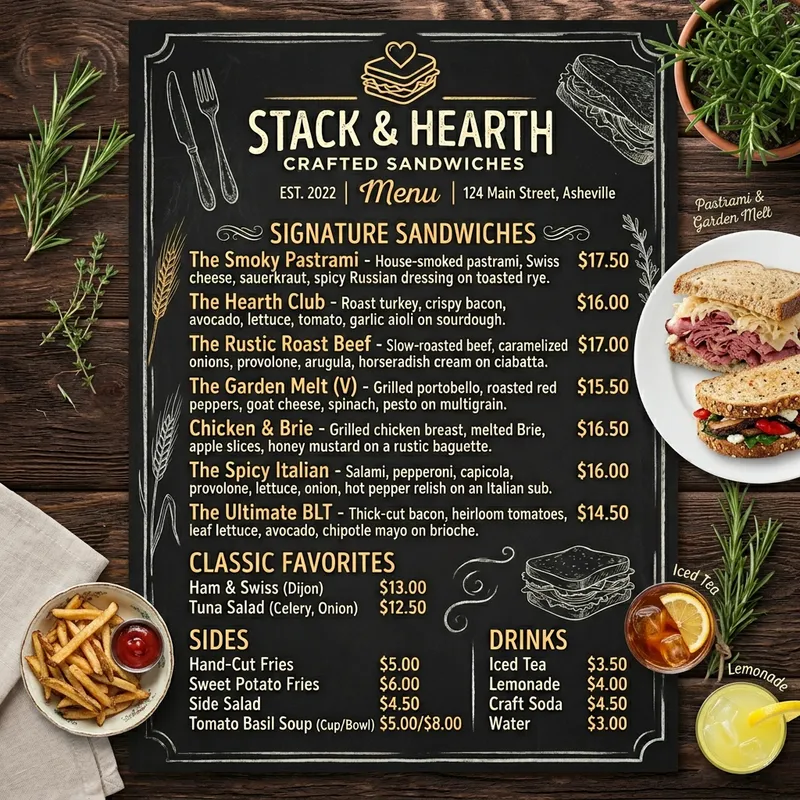 Delicious Sandwich Menu - Fresh Ingredients & Flavors