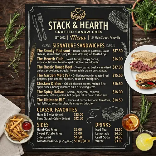 Delicious Sandwich Menu - Fresh Ingredients & Flavors
