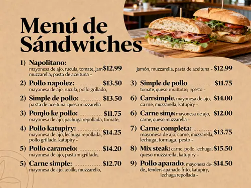 Delicious Sandwich Menu - Fresh Ingredients & Flavors