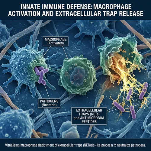 Macrophages' innate immune defense against foreign pathogens