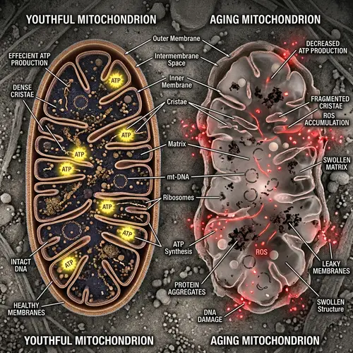 Aging Mitochondria: Structural & Functional Changes Visualized