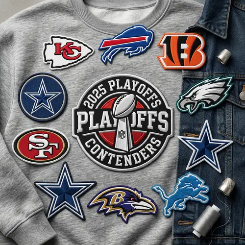 2025 Playoff Football Team Designs for Merchandise