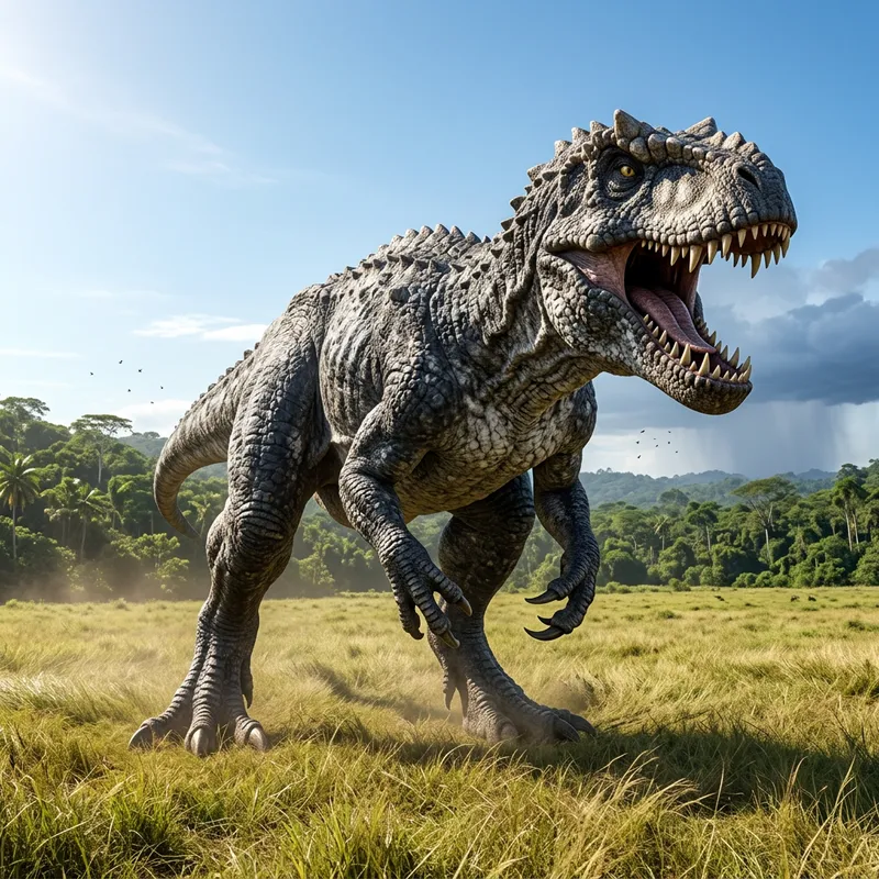 Menacing Indominous Rex: Dinosaur with Razor Sharp Teeth & Claws