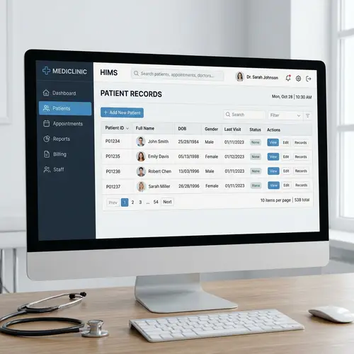 Hospital Software Interface Design | Clean & User-Friendly