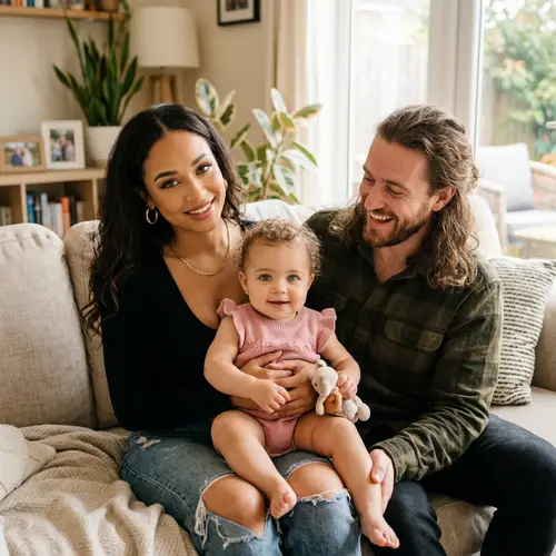 Adorable Mixed Race Baby Girl with Green Eyes