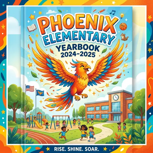 2025 Elementary Yearbook Cover - Phoenix Design