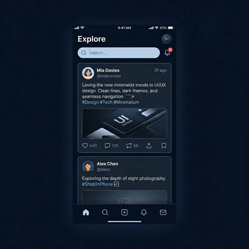 Dark Blue Discord Style Background