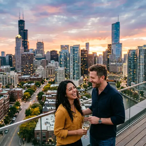 Laughing Together in a Stunning Cityscape