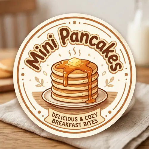 Mini Pancakes Logo Design | Fun & Playful Pancake Theme