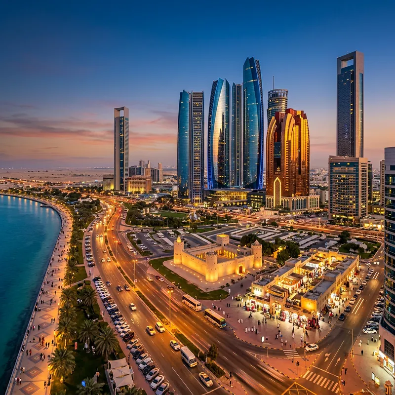 Modern Abu Dhabi City - Urban Lifestyle & Desert Beauty