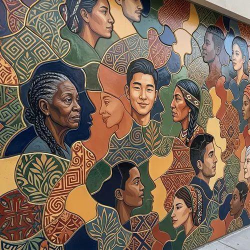 Detailed Tessellation with Interlocking Shapes and Faces