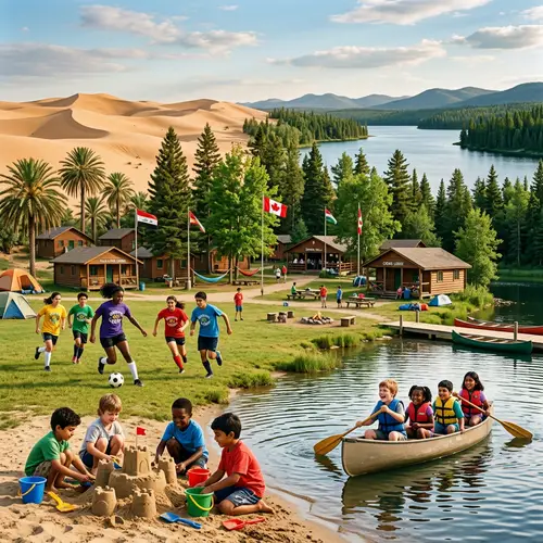 Summer Camp Canada and Iraq: Diverse Children Activities