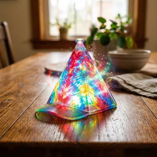 Colorful Marijuana Cone on Table - Unique Centerpiece
