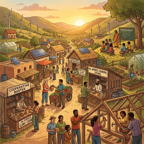 Life in a Self-Sufficient Community Without Government Intervention