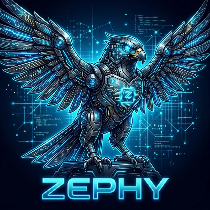 Futuristic Falcon Mascot for Programming & IoT