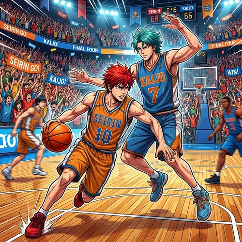 Anime Basketball Showdown: Epic Match with Dynamic Characters