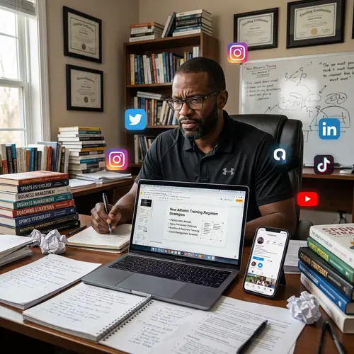 Athletic Training Coach's Home Office: New Strategies & Determination