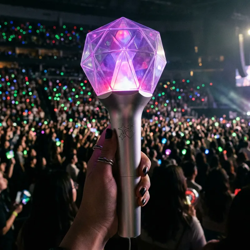 Kpop Lightstick: Purple & Pink Glow for Concert Support