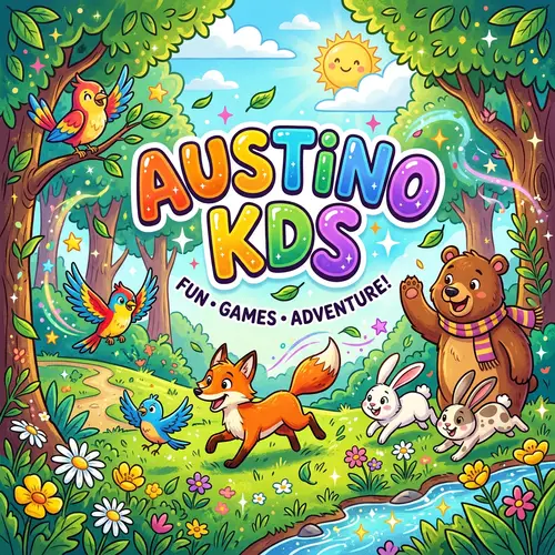 Vibrant Kids' YouTube Banner Design - Austino KDS