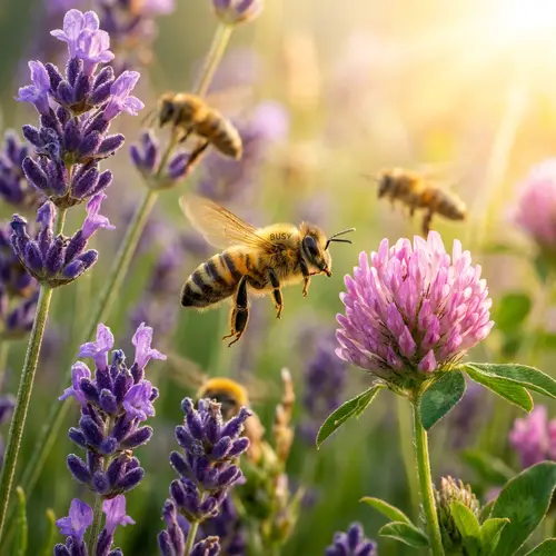 Meet Busy: The Dynamic Bee in a Sunlit Meadow