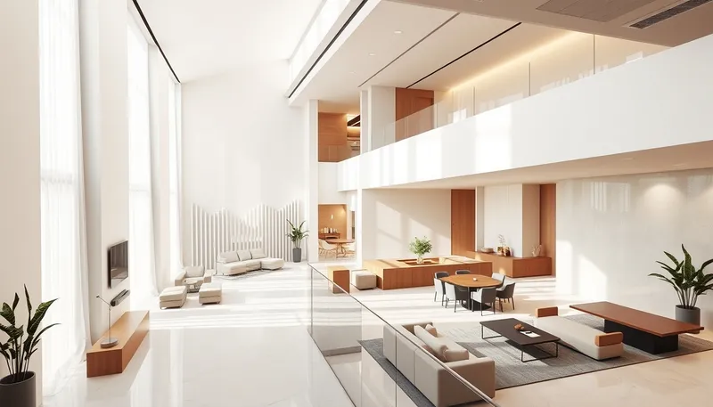 Stunning Minimalist Hotel Interior Design in 3D Render Stunning Minimalist Hotel Interior Design in 3D Render