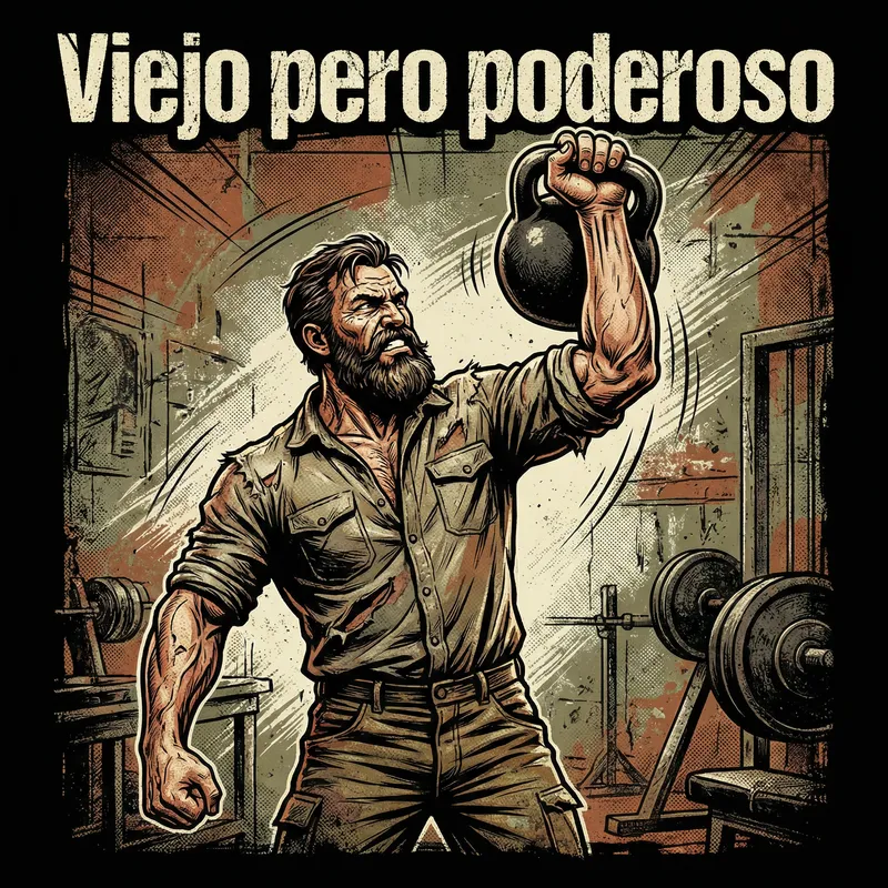 Vintage Gym Kettlebell Illustration | Rugged Power
