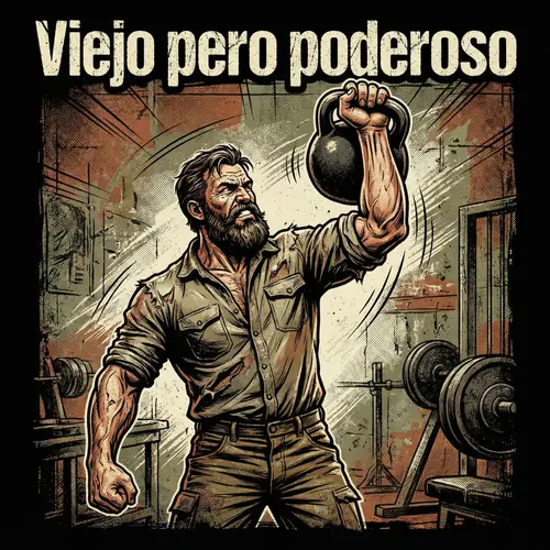 Vintage Gym Kettlebell Illustration | Rugged Power